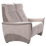 Inside75 - canap� 2 places relax �lectrique bloom tissu maill� beige & moka