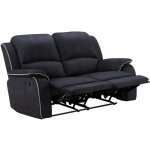 Vente - unique - canap 2 places relax en microfibre hernani - noir