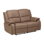 Vente - unique - canap� 2 places relax en microfibre hernani - taupe