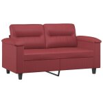 Vidaxl - canap  2 places rouge bordeaux 120 cm similicuir