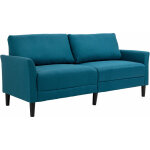 Homcom - canap� 2 places style contemporain assises larges profondes accoudoirs courb�s pi�tement effil� ...