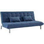 Vente - unique - canap 3 places convertible clic clac en tissu hornet - bleu