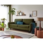 Lisa design - dan - canap� 3 places - convertible avec coffre - en velours c�tel�