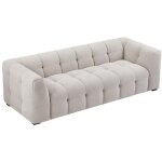 Pascal morabito - canapé 3 places en tissu chiné beige dilome de Pascal morabito - canapé 3 places en tissu chiné beige dilome de