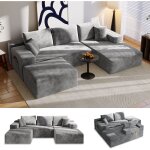 Canap� d?angle 4 places avec fonction lit, canap� modulable en l pour salon, convertible moderne avec ...