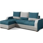 Canap d'angle convertible - arte - en tissu de qualit - vert et gris, 3 / 4 places, angle gauche (vu ...