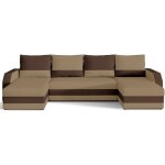 Les tendances - canapé d'angle convertible panoramique bicolore tissu marron clair et marron foncé nordy ... Les tendances - canapé d'angle convertible panoramique bicolore tissu marron clair et marron foncé nordy ...