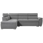 Loungitude - canapé d'angle convertible paola 4 places avec coffre en tissu - gris clair - angle gauche ... Loungitude - canapé d'angle convertible paola 4 places avec coffre en tissu - gris clair - angle gauche ...