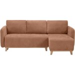 Miliboo - canapé d'angle convertible et réversible 3 - 4 places en tissu effet velours terre brûlée et ... Miliboo - canapé d'angle convertible et réversible 3 - 4 places en tissu effet velours terre brûlée et ...