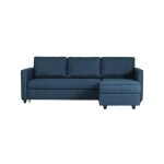 Sans marque - canapé d'angle convertible réversible 3 places cats - tissu bleu - l 222 x p 150 x h 86 ... Sans marque - canapé d'angle convertible réversible 3 places cats - tissu bleu - l 222 x p 150 x h 86 ...