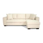 Canap� d'angle convertible r�versible - 4 places - hamilton - tissu beige - l 245 x p 150 x h 86 - fabriqu� ...