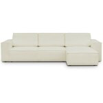 Homifab - canap d'angle convertible rversible 5 places avec coffre de rangement en tissu bouclettes ...