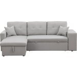 Habitat et jardin - canap� d'angle convertible / r�versible 'axel' - 3 places - gris clair