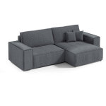 Canap� d'angle convertible et r�versible avec coffre en velours