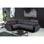 Tendencio - canapé d'angle convertible et réversible empero n gris et noir Tendencio - canapé d'angle convertible et réversible empero n gris et noir