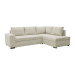 Canapé d'angle convertible réversible lincoln 4 a 5 places - tissu velours côtelé perle - coffre de rangement ... Canapé d'angle convertible réversible lincoln 4 a 5 places - tissu velours côtelé perle - coffre de rangement ...
