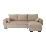 Sans marque - canapé d'angle convertible réversible soro - méridienne avec coffre - tissu bleu - l 240 ... Sans marque - canapé d'angle convertible réversible soro - méridienne avec coffre - tissu bleu - l 240 ...