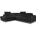 Meubler design - canap d'angle convertible tissu appuis - tte rglables loza - coffre et pieds acier ...