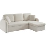 Canapé d'angle convertible en tissu bouclettes blanches - milano - 3 places. fauteuil d'angle réversible ... Canapé d'angle convertible en tissu bouclettes blanches - milano - 3 places. fauteuil d'angle réversible ...