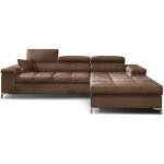 Les tendances - canap d'angle convertible velours appuis - tte rglables rikaro - coffre et pieds acier ...
