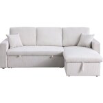 Habitat et jardin ? canap� d'angle convertible velours c�tel� 3 places r�versible ? dimensions 221x145 ...