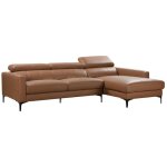 Vente - unique - canapé d'angle en cuir de buffle florence - camel - angle droit Vente - unique - canapé d'angle en cuir de buffle florence - camel - angle droit