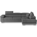 Canap� d'angle droit convertible marius tissu gris