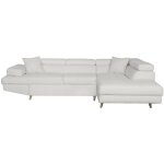Loungitude - canapé d'angle droit convertible rio scandinave avec coffre en tissu bouclettes - blanc, ... Loungitude - canapé d'angle droit convertible rio scandinave avec coffre en tissu bouclettes - blanc, ...
