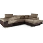 Les tendances - canapé d'angle convertible simili cuir et tissu marka - coffre et appuis - tête réglables ... Les tendances - canapé d'angle convertible simili cuir et tissu marka - coffre et appuis - tête réglables ...