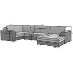 Canapé d'angle droit panoramique 5 places dalia u convertible tissu bi color - gris clair / gris foncé ... Canapé d'angle droit panoramique 5 places dalia u convertible tissu bi color - gris clair / gris foncé ...