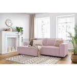 Bobochic - canap d'angle fixe compact nihad velours ctel angle gauche violet