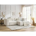 Bobochic - canap� d'angle fixe compact zephyr angle droit blanc