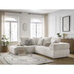 Bobochic - canap� d'angle l fixe whesley angle gauche beige