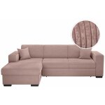 Loungitude - canap d'angle fuji xl convertible avec coffre en velours ctel - angle gauche - vieux ...