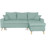 Usinestreet - canap d'angle maria scandinave rversible et convertible - bleu clair