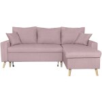 Usinestreet - canap d'angle maria scandinave rversible et convertible avec coffre en tissu - vieux ...