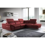 Canap� d'angle relax en 100% tout cuir �pais de luxe italien avec relax �lectrique, 5 / 6 places kaster, ...
