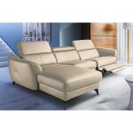 Canapé d'angle relax en cuir de luxe italien avec relax électrique, 5 places bertoni, beige, angle gauche ... Canapé d'angle relax en cuir de luxe italien avec relax électrique, 5 places bertoni, beige, angle gauche ...