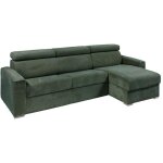Canapé d'angle réversible convertible express en velours côtelé vert - couchage 140 cm - matelas 18 cm ... Canapé d'angle réversible convertible express en velours côtelé vert - couchage 140 cm - matelas 18 cm ...