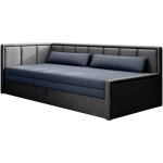 Canap� banquette convertible 3 places tissu doux figo 214cm - gris clair - angle gauche