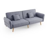 Deco in paris - canap� clic clac 3 places en tissu gris chili