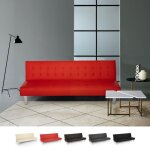 Modus sof� ? canap� convertible 2 places clic - clac inclinable en similicuir matelass� ? dimensions ...