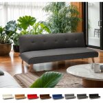 Canap� convertible 2 places clic clac en tissu pour le salon et le s�jour larimar - gris fonc�