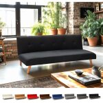 Canap� convertible 2 places clic clac en tissu pour le salon et le s�jour larimar - noir