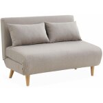 Sweeek - canapé convertible 2 places scandinave - guesta - pieds bois. banquette. dossier inclinable ... Sweeek - canapé convertible 2 places scandinave - guesta - pieds bois. banquette. dossier inclinable ...