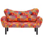 Les tendances ? canap� convertible 2 places tissu patchwork 140cm ? longueur 140cm ? position lit l 180 ...