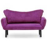 Canap� convertible 2 places tissu violet kalos 140 cm
