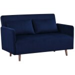 Drawer - canapé convertible 2 places en velours côtelé l120cm - bleu marine - belushi Drawer - canapé convertible 2 places en velours côtelé l120cm - bleu marine - belushi