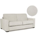 Deco in paris - canap convertible 3 places louna en velours ctel beige