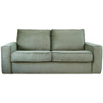 Homifab - canapé convertible 3 places en velours fines côtes vert - ouverture express - couchage quotidien ... Homifab - canapé convertible 3 places en velours fines côtes vert - ouverture express - couchage quotidien ...